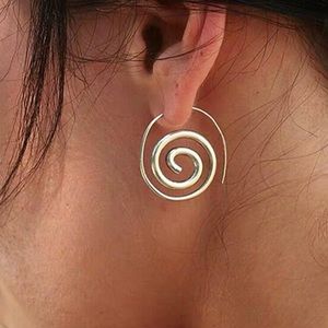 Silver Spiral Earrings